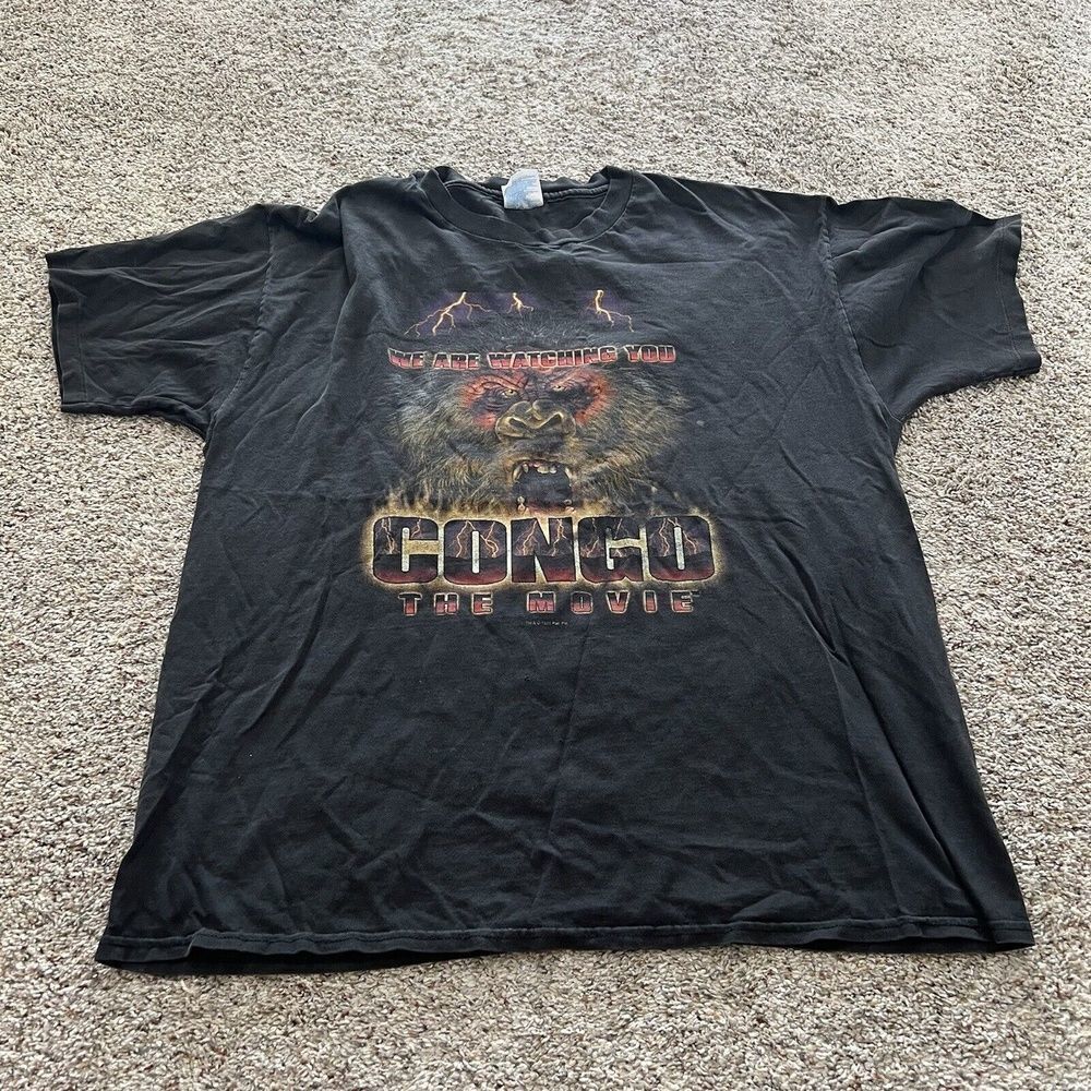 Vintage 1995 Congo We Are All Watching You Shirt Movie Promo Men’s Size XL Black